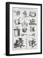 Arrangement and Economy Of the Kitchen. Various Cooking Utensils-Isabella Beeton-Framed Giclee Print
