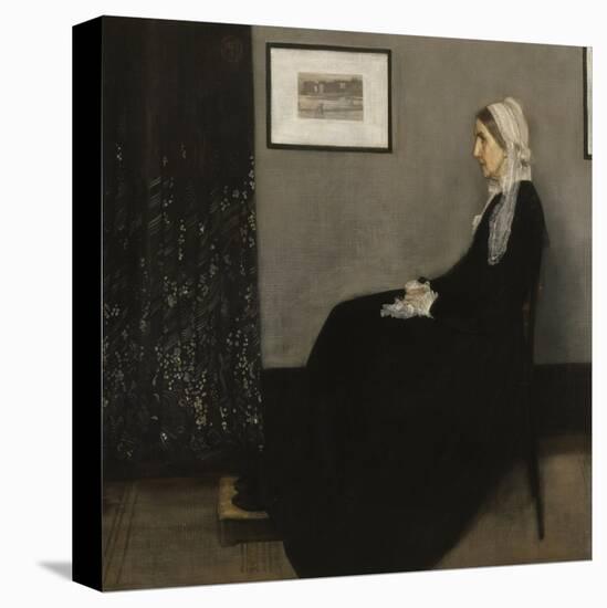 Arrangement en gris et noir n° 1, ou la mère de l'artiste (1804-1881)-James Abbott McNeill Whistler-Stretched Canvas