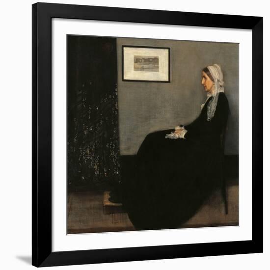 Arrangement in Gray and Black No. 1 (Whistler's Mother)-James Abbott McNeill Whistler-Framed Art Print