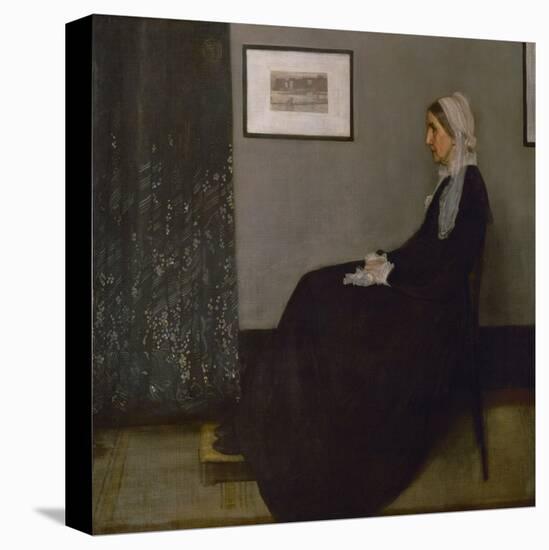 Arrangement in grey and black No. 1, or the painters mother Anna Mathilda McNeill (1804-1881).-James Abbott McNeill Whistler-Stretched Canvas