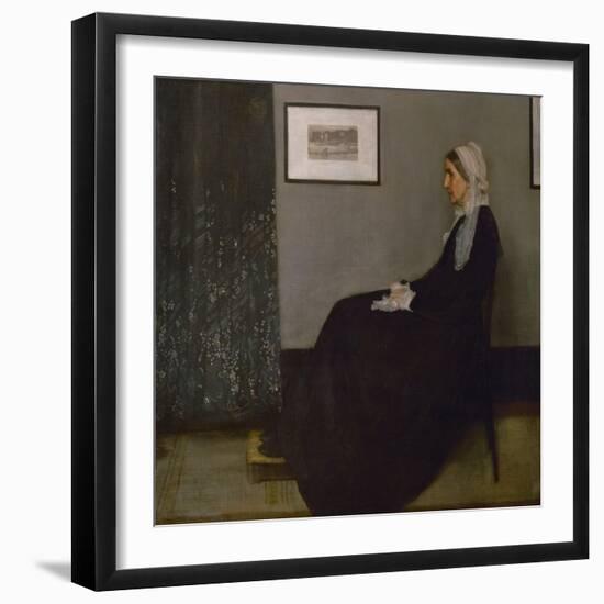 Arrangement in grey and black No. 1, or the painters mother Anna Mathilda McNeill (1804-1881).-James Abbott McNeill Whistler-Framed Giclee Print