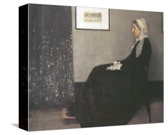 Arrangement In Grey and Black, No.1: Portrait Of The Artist's Mother-James Abbott McNeill Whistler-Stretched Canvas