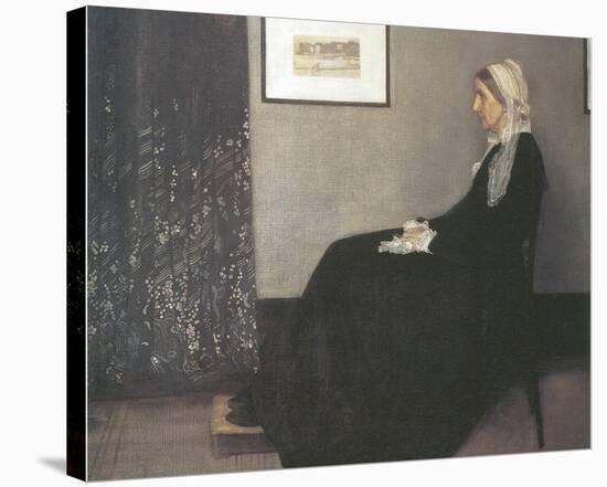 Arrangement In Grey and Black, No.1: Portrait Of The Artist's Mother-James Abbott McNeill Whistler-Stretched Canvas