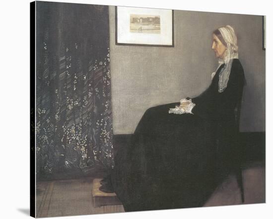 Arrangement In Grey and Black, No.1: Portrait Of The Artist's Mother-James Abbott McNeill Whistler-Stretched Canvas