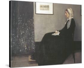 Arrangement In Grey and Black, No.1: Portrait Of The Artist's Mother-James Abbott McNeill Whistler-Stretched Canvas