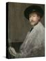 Arrangement in Grey: Portrait of the Painter, C.1872 (Oil on Canvas)-James Abbott McNeill Whistler-Stretched Canvas