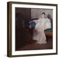 Arrangement in Pink and Gray (Afternoon Tea) (Oil on Canvas)-Edmund Charles Tarbell-Framed Giclee Print