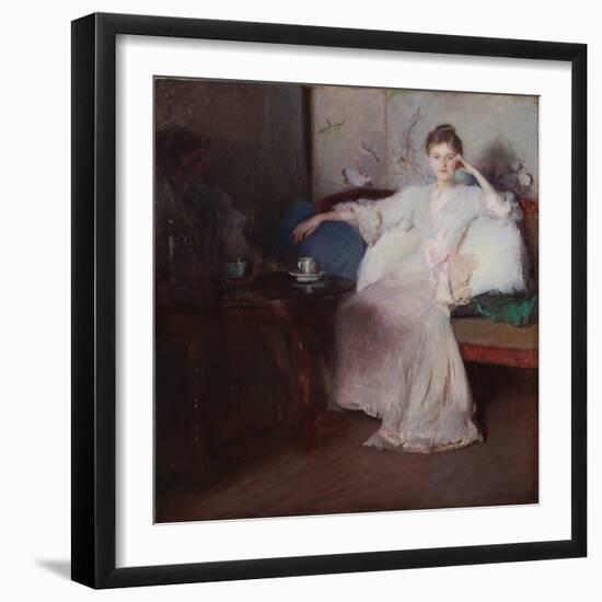 Arrangement in Pink and Gray (Afternoon Tea) (Oil on Canvas)-Edmund Charles Tarbell-Framed Giclee Print