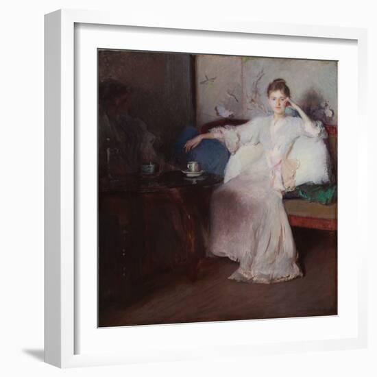 Arrangement in Pink and Gray (Afternoon Tea) (Oil on Canvas)-Edmund Charles Tarbell-Framed Giclee Print