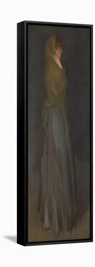 ‘Arrangement in Yellow and Gray’: Effie Deans, c.1876-78-James Abbott McNeill Whistler-Framed Stretched Canvas