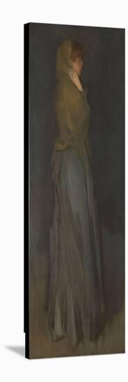 ‘Arrangement in Yellow and Gray’: Effie Deans, c.1876-78-James Abbott McNeill Whistler-Stretched Canvas