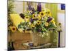 Arrangement of Delphiniums, Sunflowers and Coreopsis-Friedrich Strauss-Mounted Photographic Print