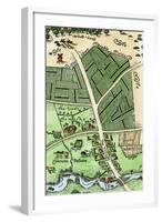 Arrangement of Manor Lands and a Farming Village in the Late Middle Ages-null-Framed Giclee Print