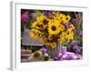 Arrangement of Sunflowers with Michaelmas Daisies-Friedrich Strauss-Framed Photographic Print