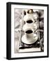 Arrangement of Two Cups of Coffee and Chocolates-Joff Lee-Framed Photographic Print