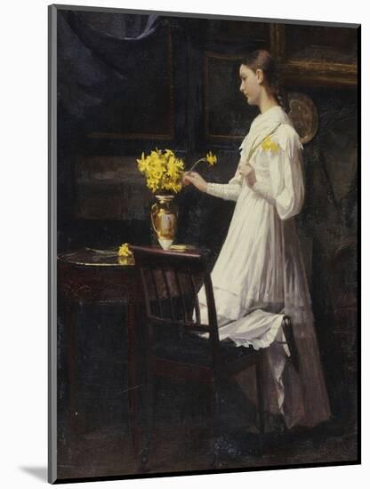 Arranging Daffodils, 1894-Carl Thomsen-Mounted Giclee Print