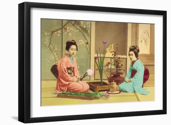 Arranging Flowers-null-Framed Art Print