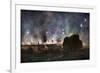 Arras on Fire at At Night, France, July 1915-Francois Flameng-Framed Giclee Print