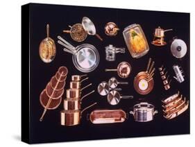 Array of Pots and Pans Used for Cooking Incl. a Baking Dish for Turkey-John Dominis-Stretched Canvas