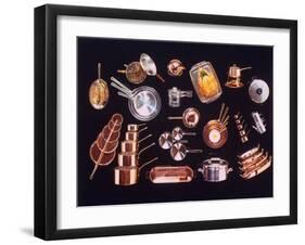 Array of Pots and Pans Used for Cooking Incl. a Baking Dish for Turkey-John Dominis-Framed Photographic Print