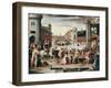 Arrest and Execution of Sir Thomas More, English statesman, Chancellor to Henry VIII-Antoine Caron-Framed Giclee Print