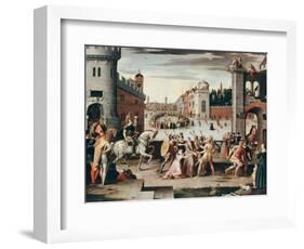 Arrest and Execution of Sir Thomas More, English statesman, Chancellor to Henry VIII-Antoine Caron-Framed Giclee Print