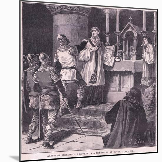 Arrest of Archbishop Geoffrey in a Monastery at Dover Ad 1191-Francois Edouard Zier-Mounted Giclee Print