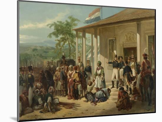 Arrest of Diepo Negoro by Lieutenant-General Baron De Kock-Nicolaas Pieneman-Mounted Art Print