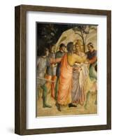 Arrest of Jesus and Judas' Kiss, Fresco 1437-45-Fra Angelico-Framed Giclee Print