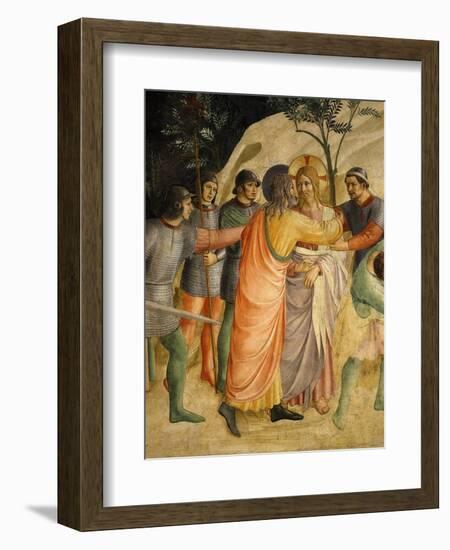 Arrest of Jesus and Judas' Kiss, Fresco 1437-45-Fra Angelico-Framed Giclee Print