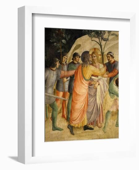 Arrest of Jesus and Judas' Kiss, Fresco 1437-45-Fra Angelico-Framed Giclee Print