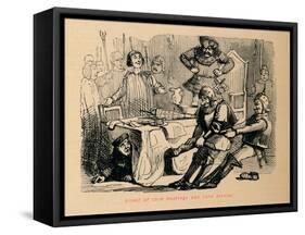 'Arrest of Lord Hastings and Lord Stanley',-John Leech-Framed Stretched Canvas