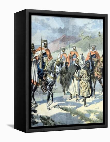 Arrest of Marquis De Mor?S (1858-96) Assassins in Sudan-Chris Hellier-Framed Stretched Canvas