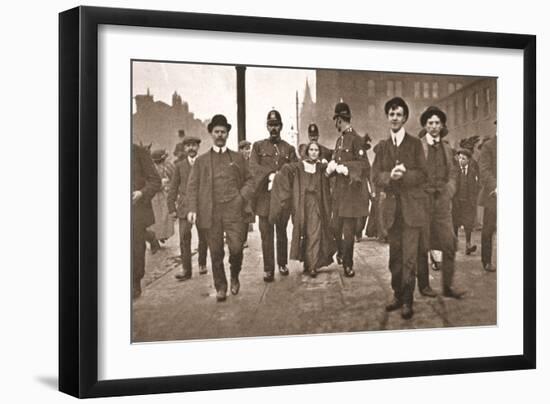 Arrest of Miss Dora Marsden Outside the Victoria University of Manchester, 4th October 1909-English Photographer-Framed Photographic Print