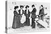 Arrest of Mrs Pankhurst, Pankhurst and Mrs Drummond. Mr.Jarvis Reading the Warrant at Clements Inn-null-Stretched Canvas