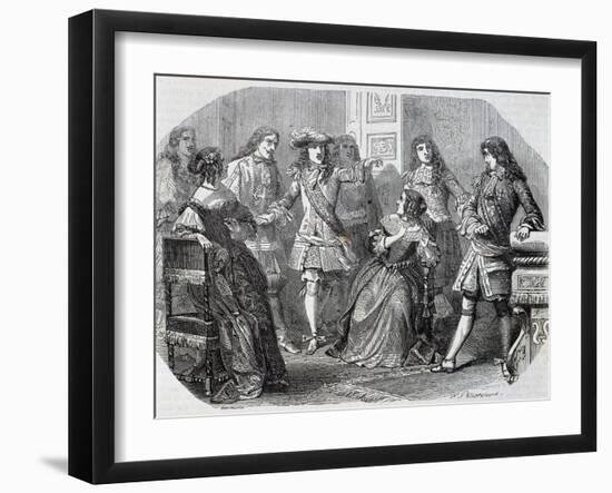 Arrest of Nicolas Fouquet Superintendent of Finance-Felix Philippoteaux-Framed Giclee Print