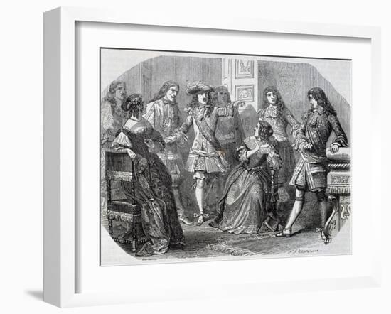 Arrest of Nicolas Fouquet Superintendent of Finance-Felix Philippoteaux-Framed Giclee Print