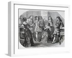 Arrest of Nicolas Fouquet Superintendent of Finance-Felix Philippoteaux-Framed Giclee Print