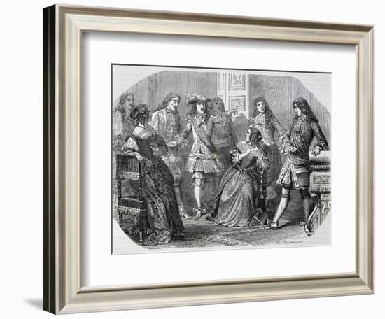 Arrest of Nicolas Fouquet Superintendent of Finance-Felix Philippoteaux-Framed Giclee Print