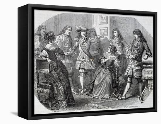 Arrest of Nicolas Fouquet Superintendent of Finance-Felix Philippoteaux-Framed Stretched Canvas