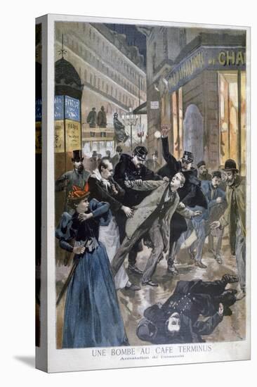 Arrest of the Café Terminus Bomber, Paris, 1894-Oswaldo Tofani-Stretched Canvas