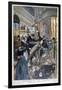 Arrest of the Café Terminus Bomber, Paris, 1894-Oswaldo Tofani-Framed Giclee Print