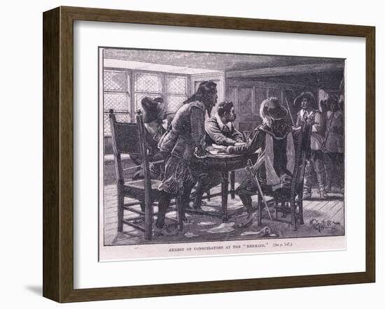 Arrest of the Conspirators at the Mermaid Ad 1658-William Barnes Wollen-Framed Giclee Print