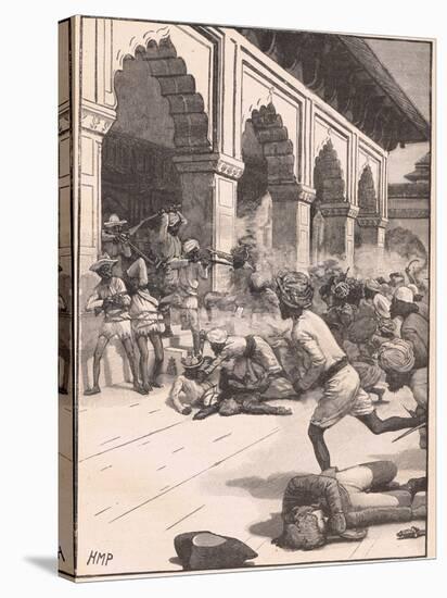 Arrest of the Rajah of Benares Ad 1781-Henry Marriott Paget-Stretched Canvas