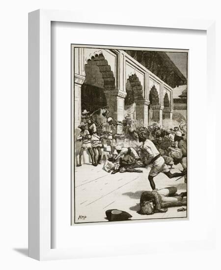 Arrest of the Rajah of Benares, Illustration from 'Cassell's Illustrated History of England'-English School-Framed Giclee Print