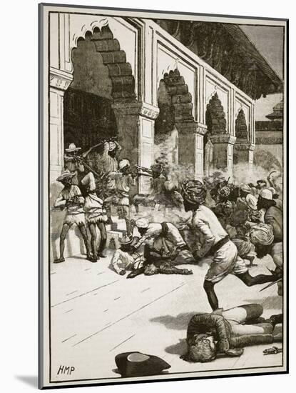 Arrest of the Rajah of Benares, Illustration from 'Cassell's Illustrated History of England'-English School-Mounted Giclee Print