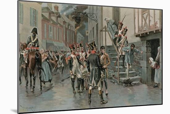 Arresting Deserters-Thure De Thulstrup-Mounted Giclee Print