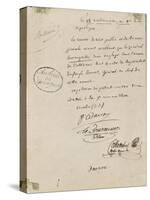 Arrêté du 13 Vendémiaire An IV nommant Bonaparte à l'armée de l'intérieur-null-Stretched Canvas