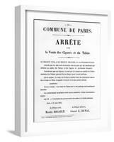 Arrete Sur La Vente Des Cigares Et Du Tabac-null-Framed Giclee Print