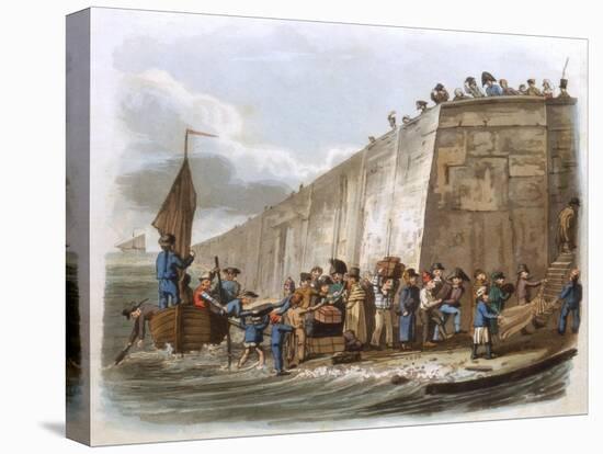 Arrival at Calais, 1816-null-Stretched Canvas